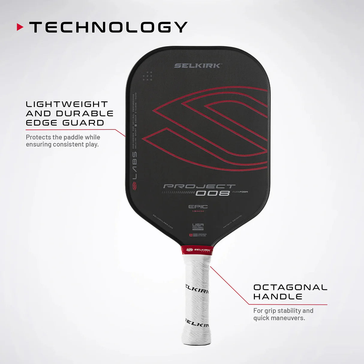 Project 008 Invikta 16mm Pickleball Paddle